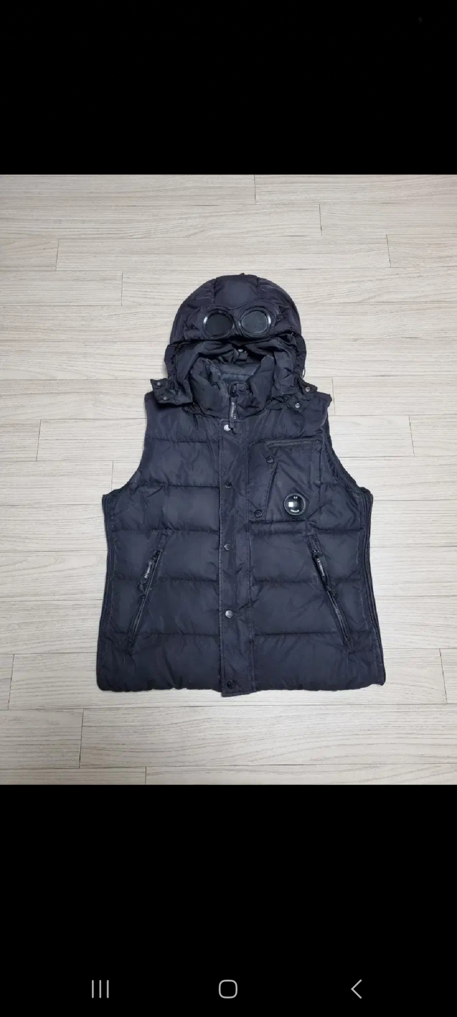 cp컴퍼니 렌즈고글 조끼패딩