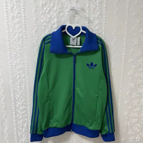 아디다스 아디컬러 70s 헤리티지 나우 스트라이프 트랙탑 그린 블루 져지