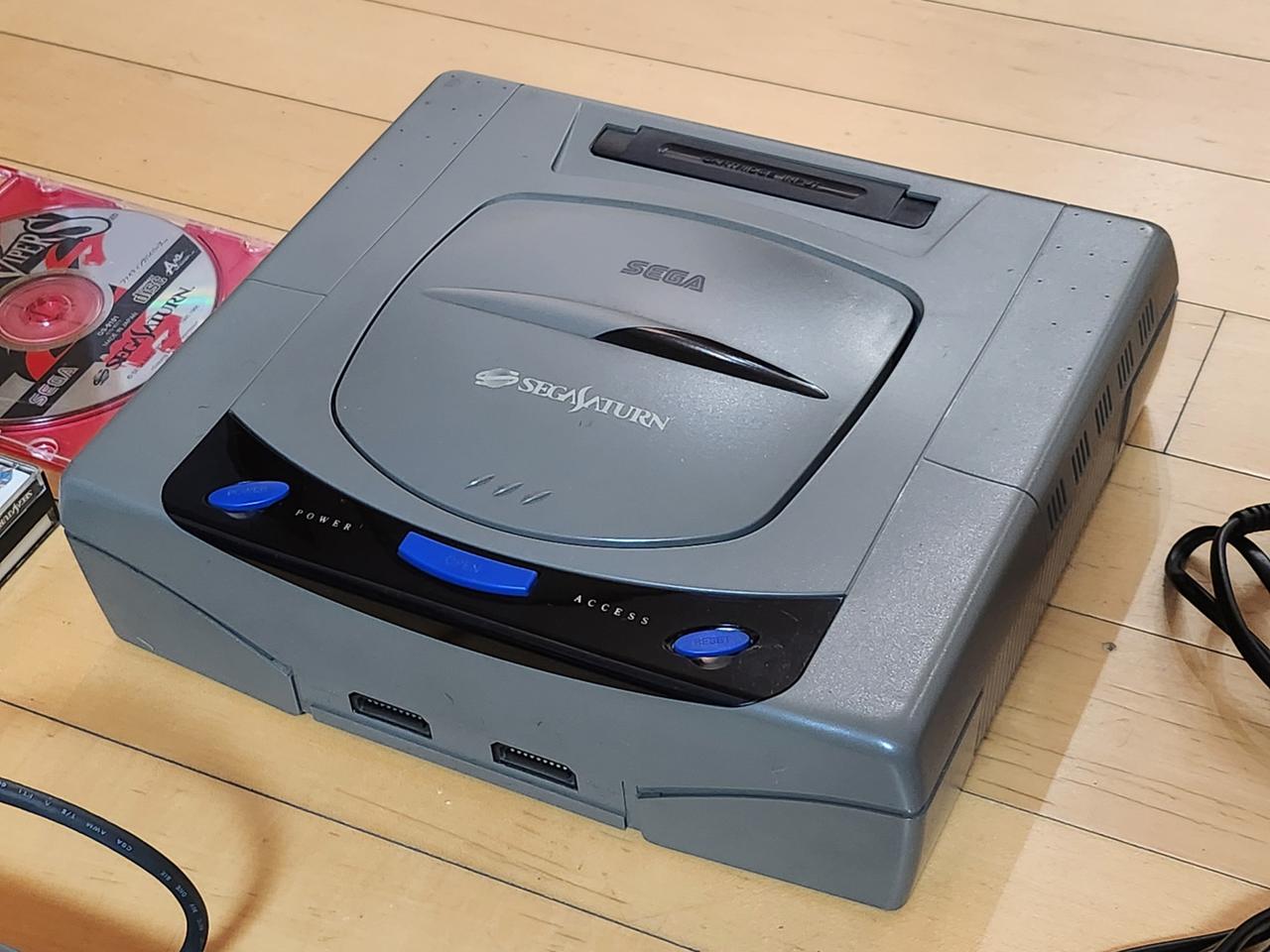 레트로 세가 새턴 그레이 게임기, SEGA 버추어스틱 및 게임 등 일괄