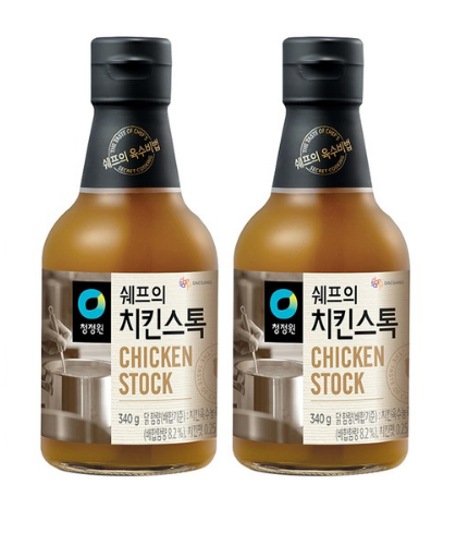 청정원 쉐프의 치킨스톡 340g 2개