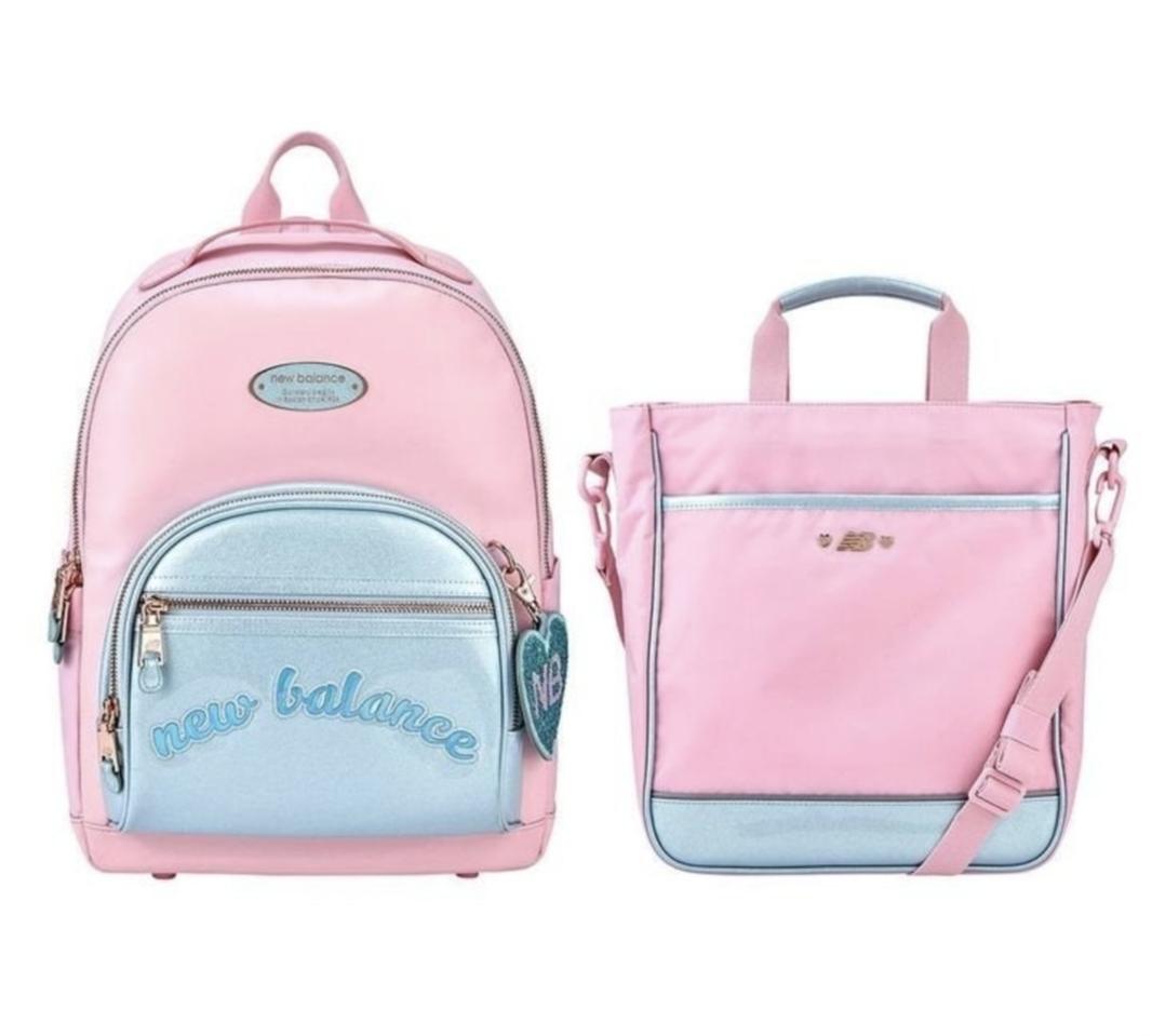 오늘발송! 하나땡처리! 뉴발란스 키즈 글리터 책가방 보조가방세트