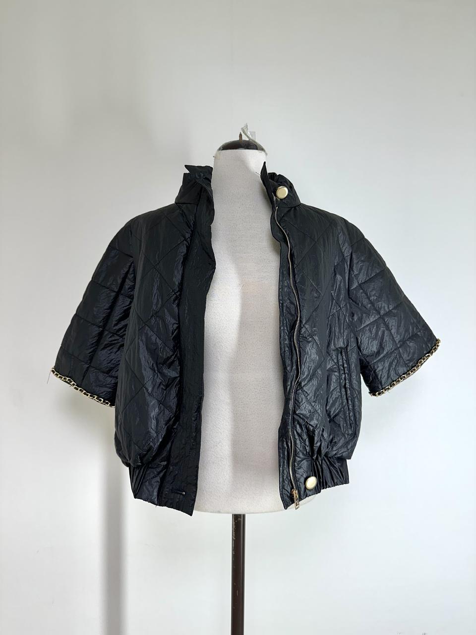 ST.JOHN 세인트존 블루라벨 퀄팅 체인 반팔패딩