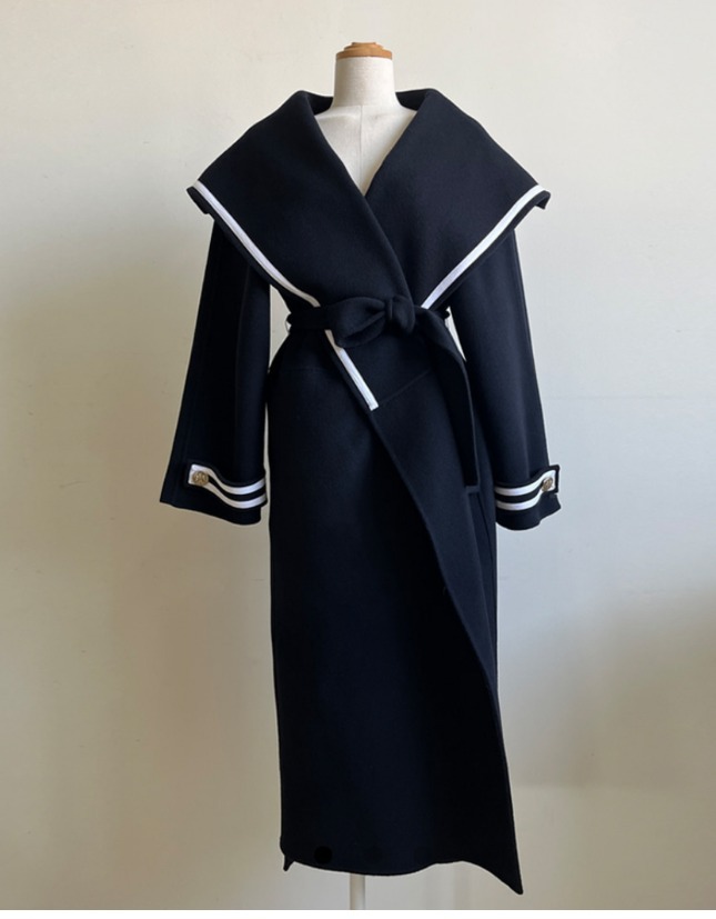 현영초이스/새상품/ 네이비색상코트