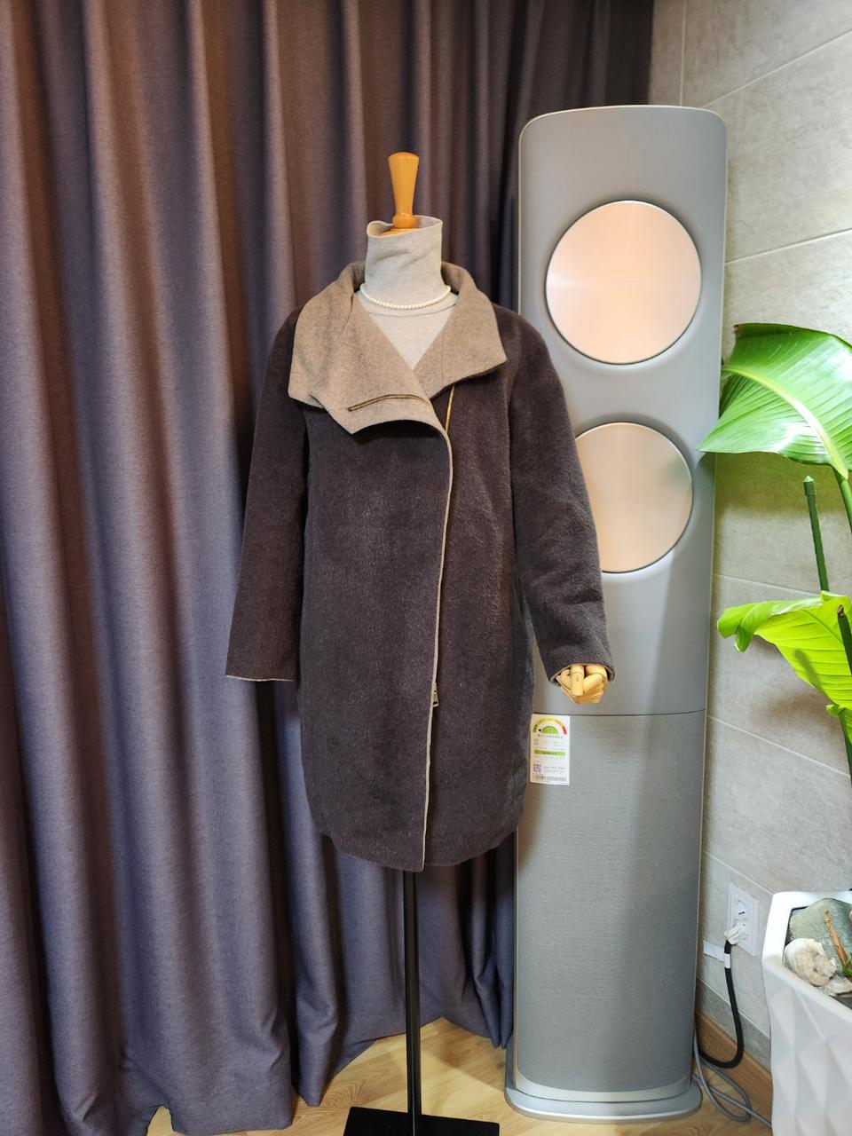 한섬 MINE(마인) 울100% 투웨이 하프 코트