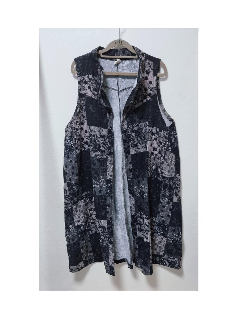 개량복 꽃무늬나염  롱가디건 조끼