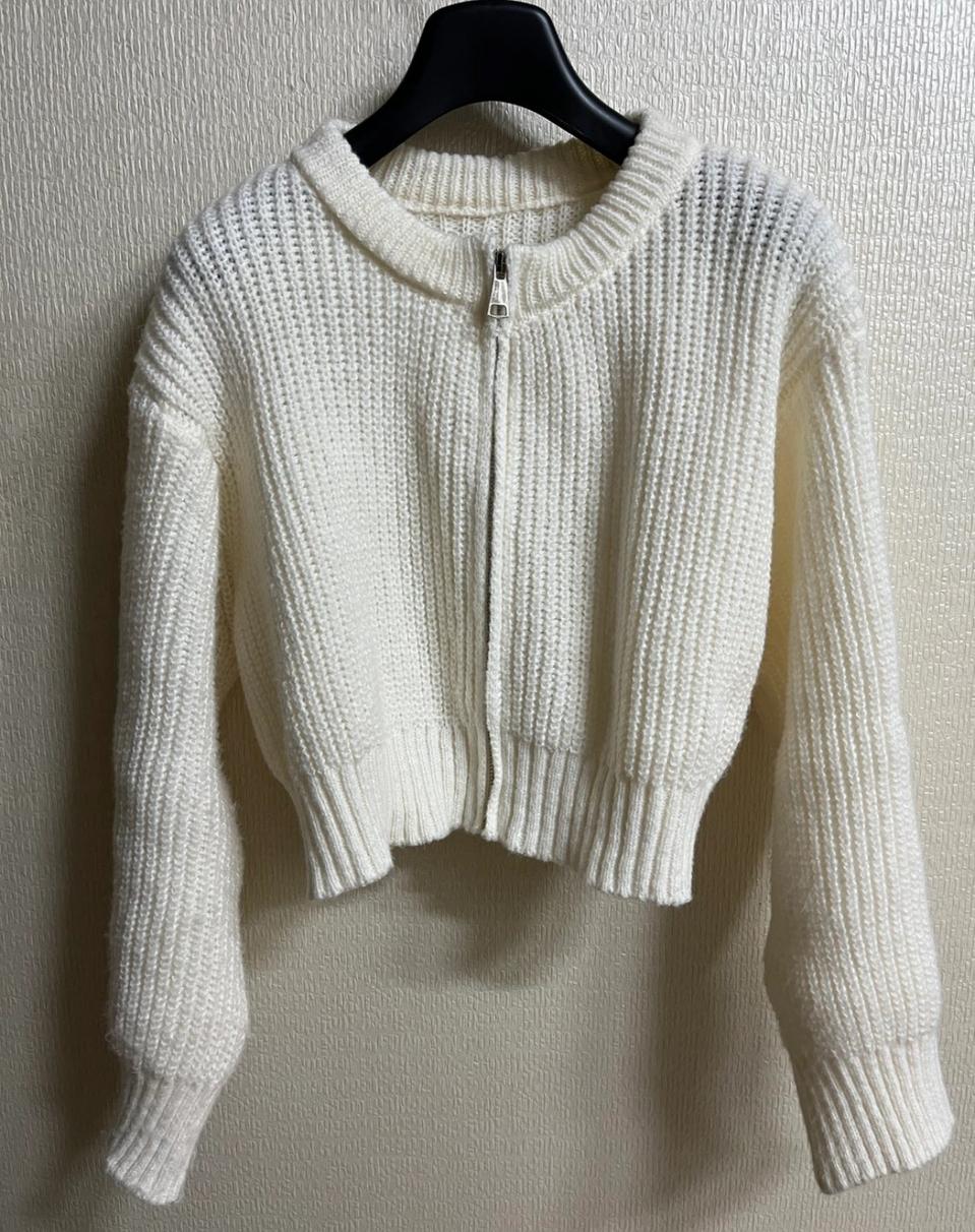 니트 집업 가디건