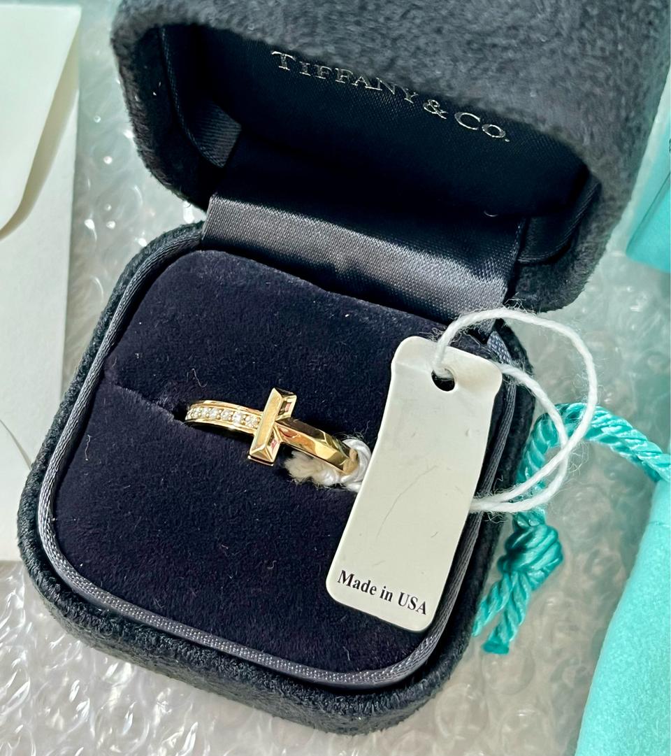 티파니앤코 T1 티원 다이아 세팅 로즈골드 반지 (USA 7호)