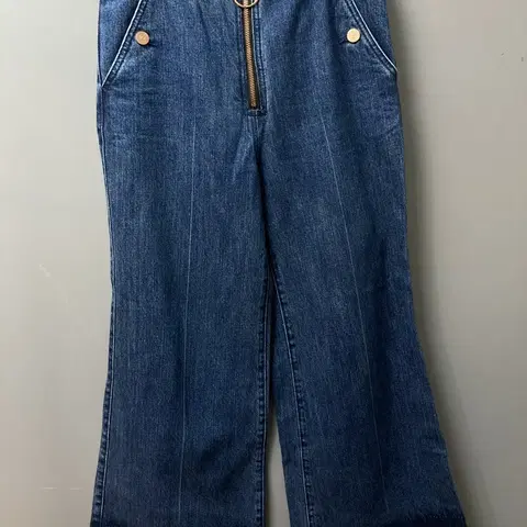 럭키슈에뜨 하이웨이스트 지퍼 부츠컷 바지