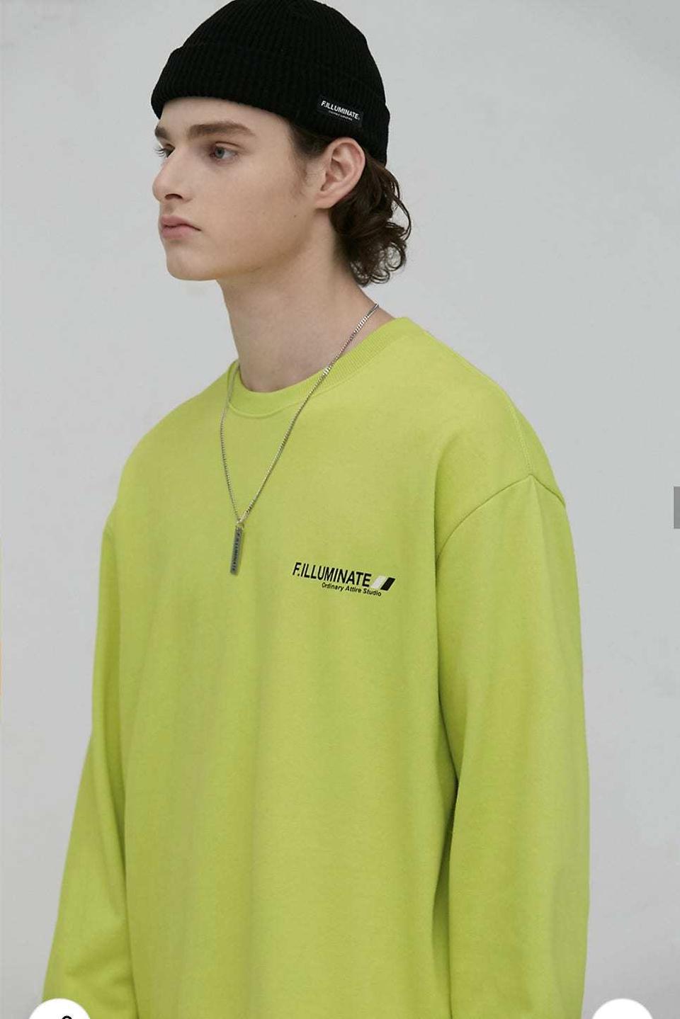 새상품) 필루미네이트 로스트넷 로고 스웻 셔츠 맨투맨 네온