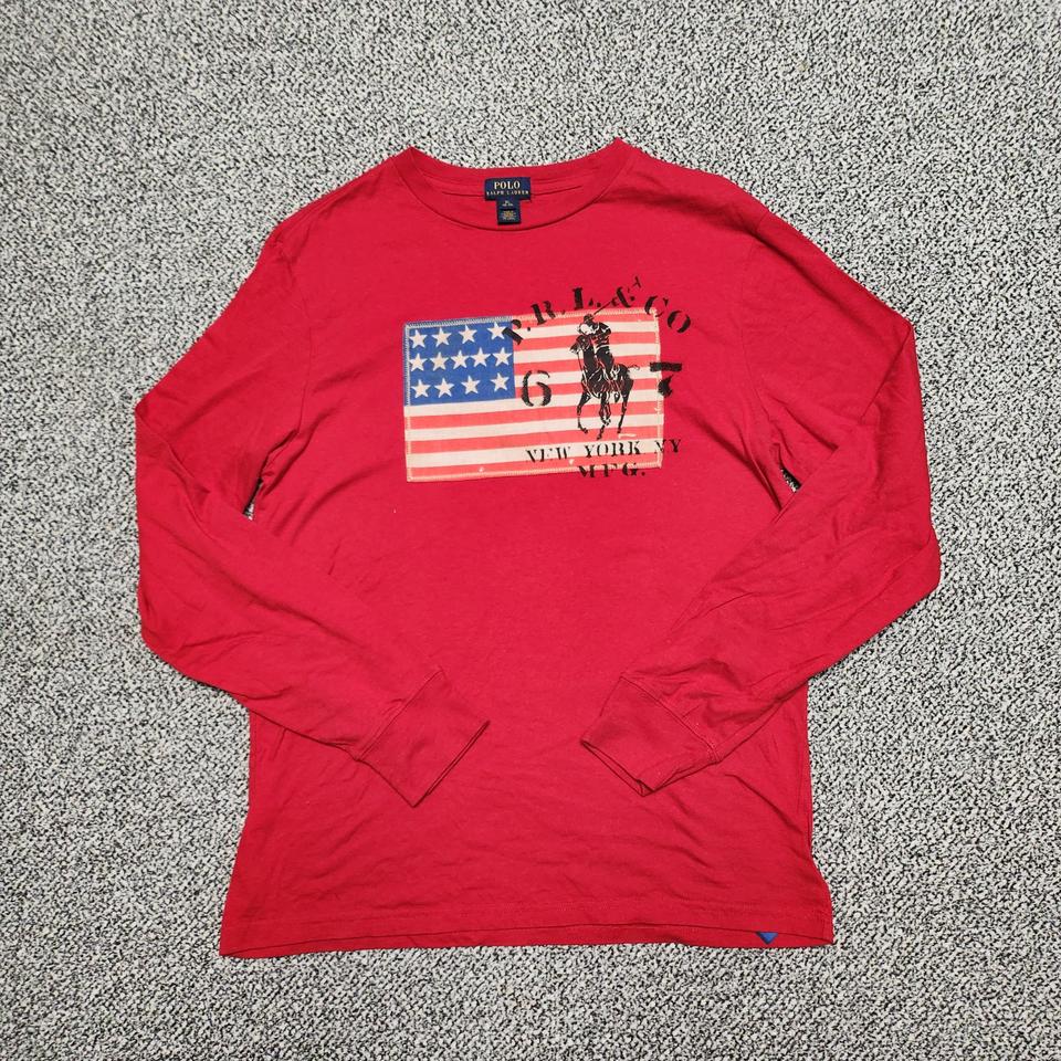 [M] 폴로 성조기 빅로고 긴팔