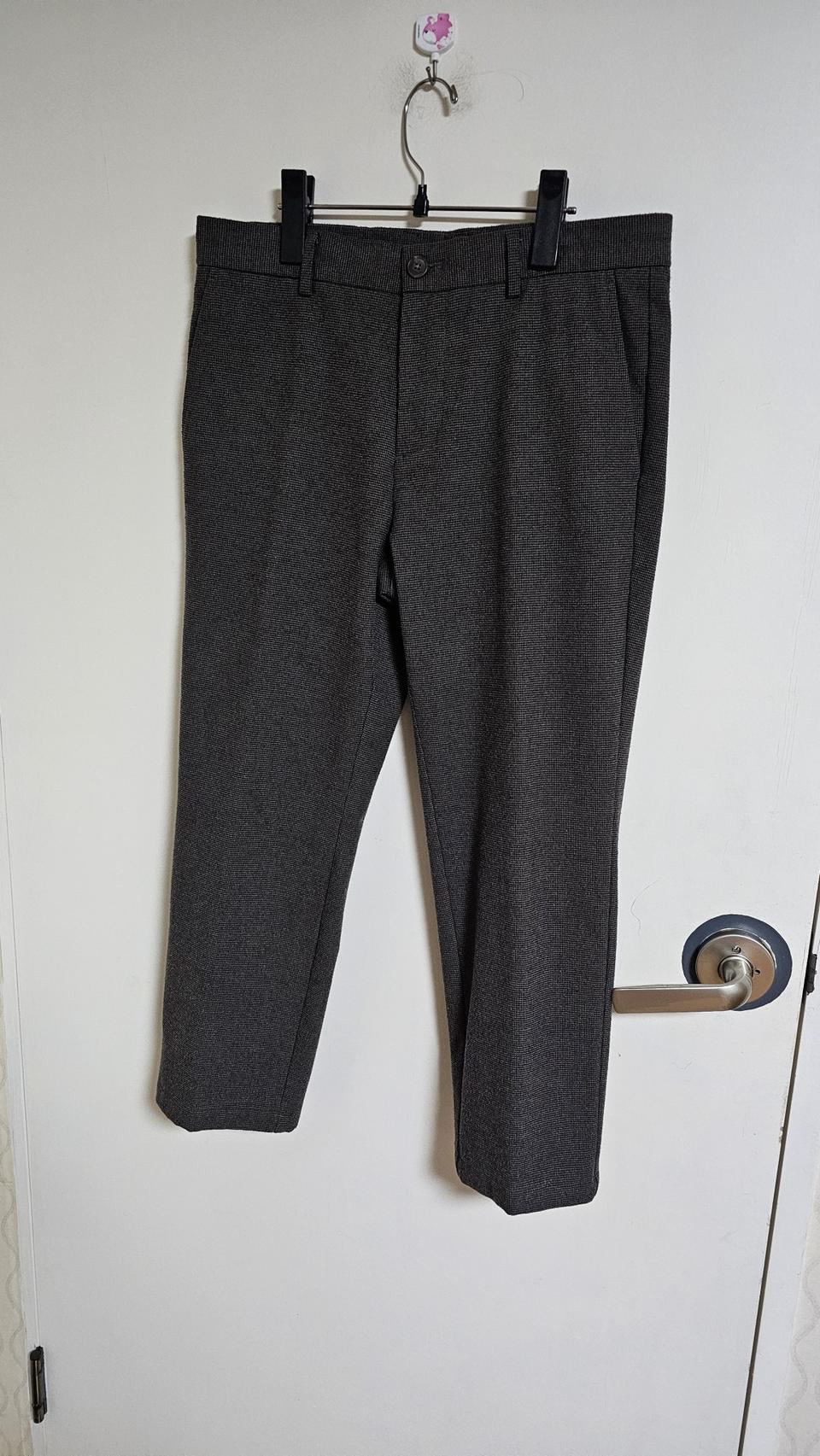 빈폴 슬림핏 하운드투스 체크 바지 n146