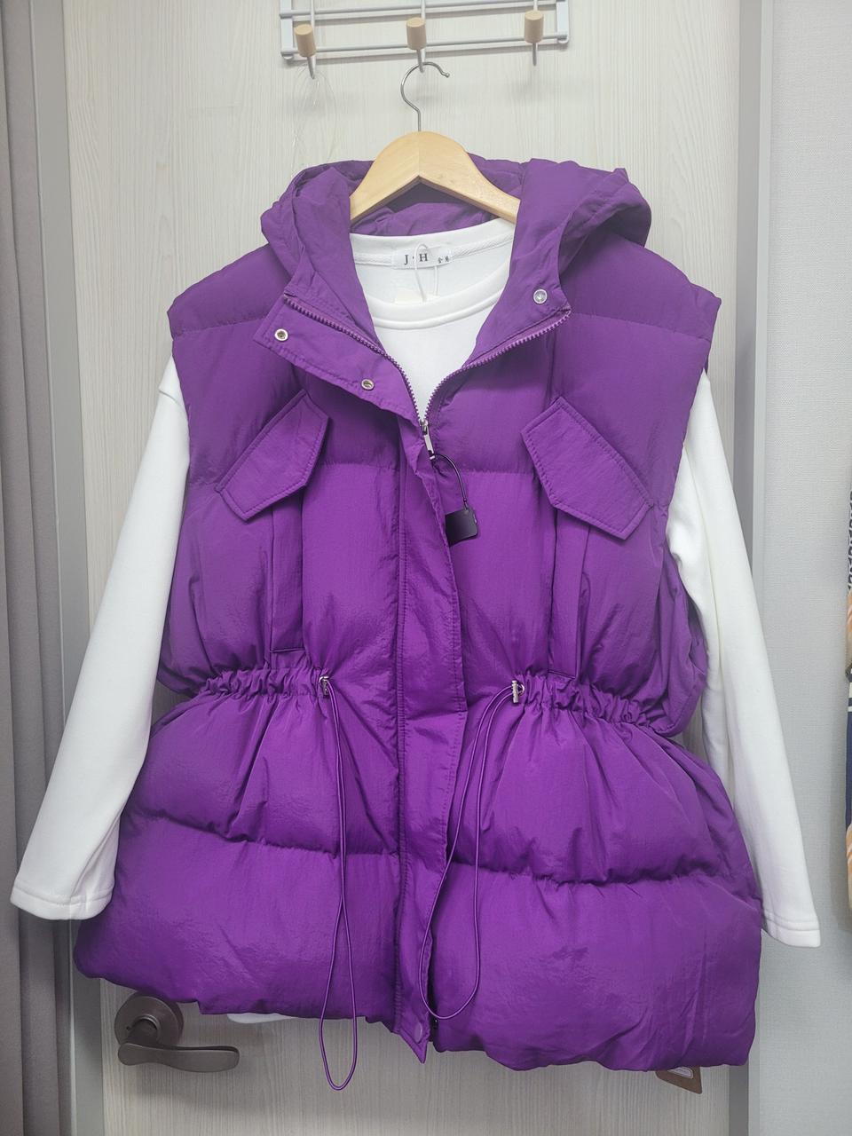 빅사이즈 가능 오버핏 롱패딩조끼