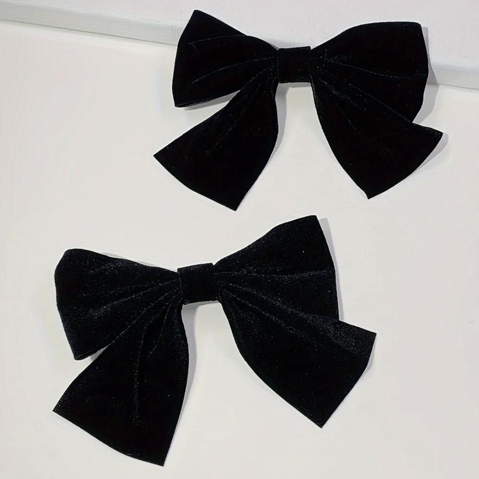 (새상품)벨벳 리본머리핀 두개