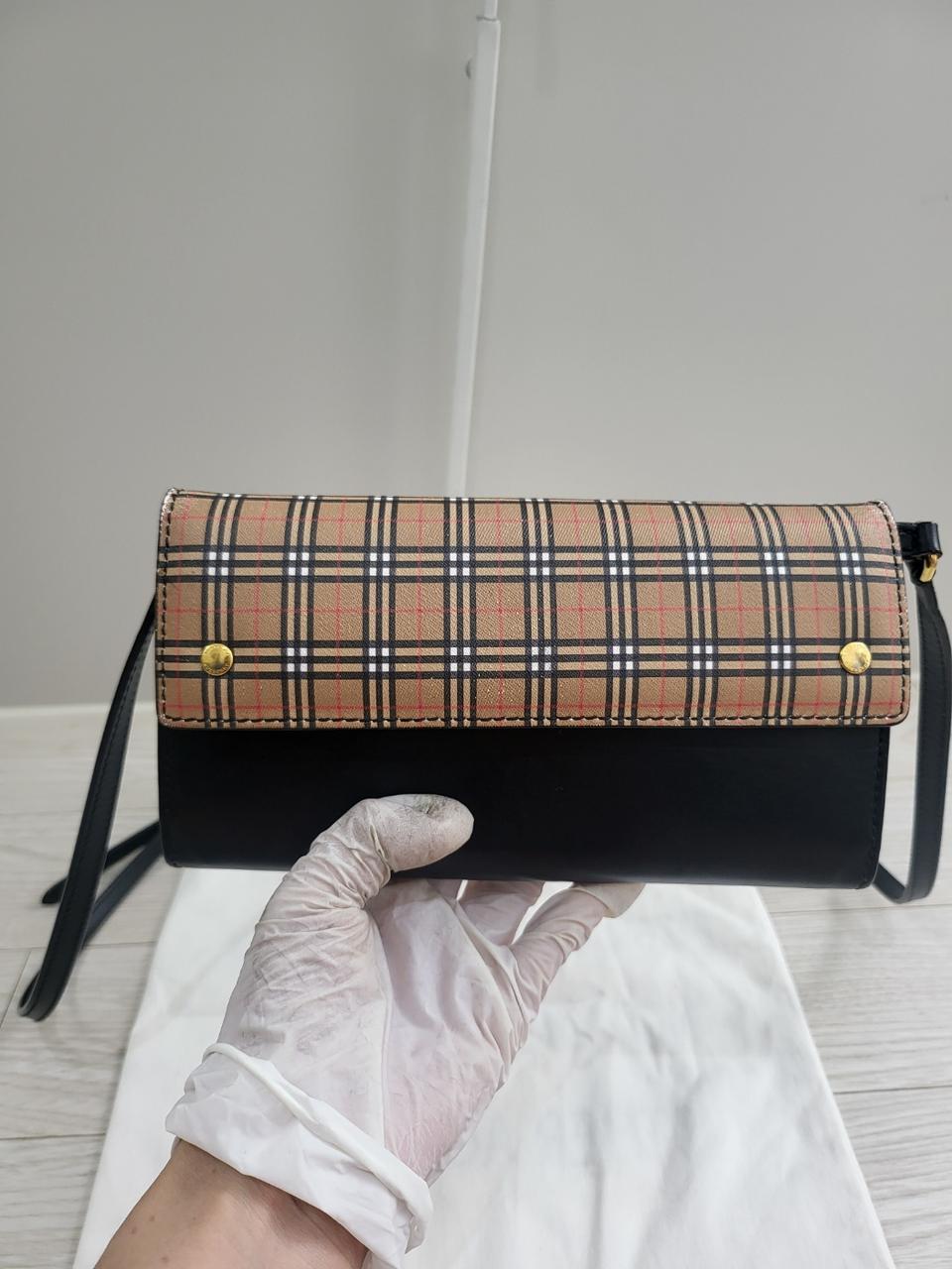 정품 버버리 체크 woc 미니 크로스백