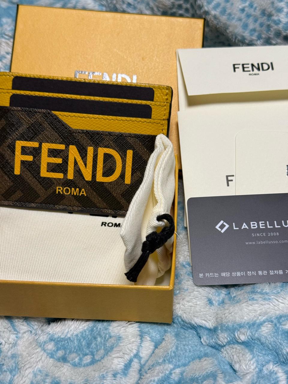 펜디 로고 패브릭 카드지갑  풀박스