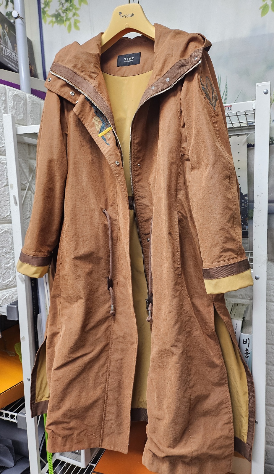 타임 여성 야상 후드 롱야상 봄가을 자켓 82 프리사이즈 AC88