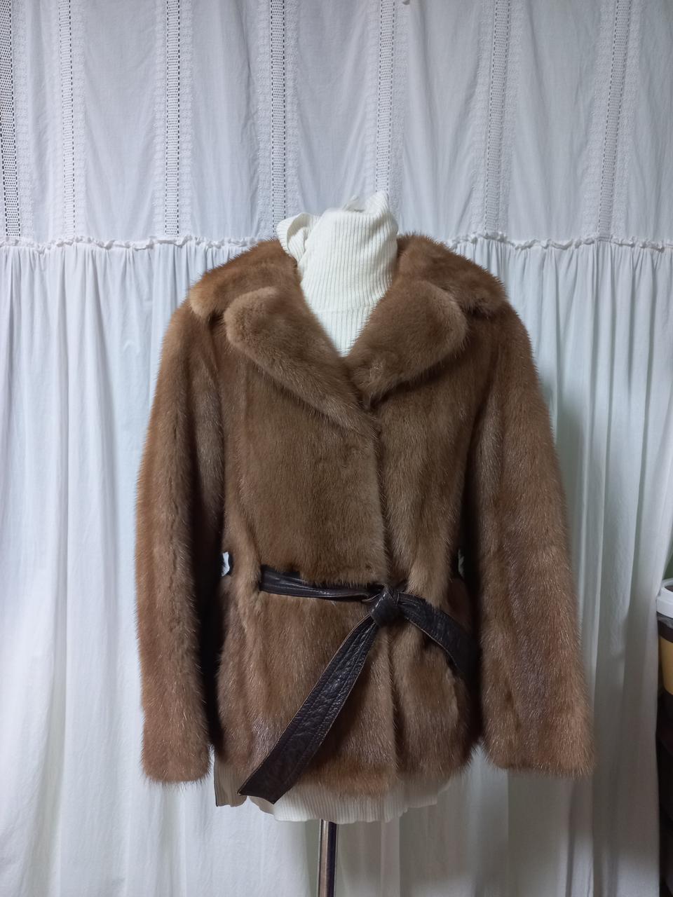 파스텔 통밍크 코트