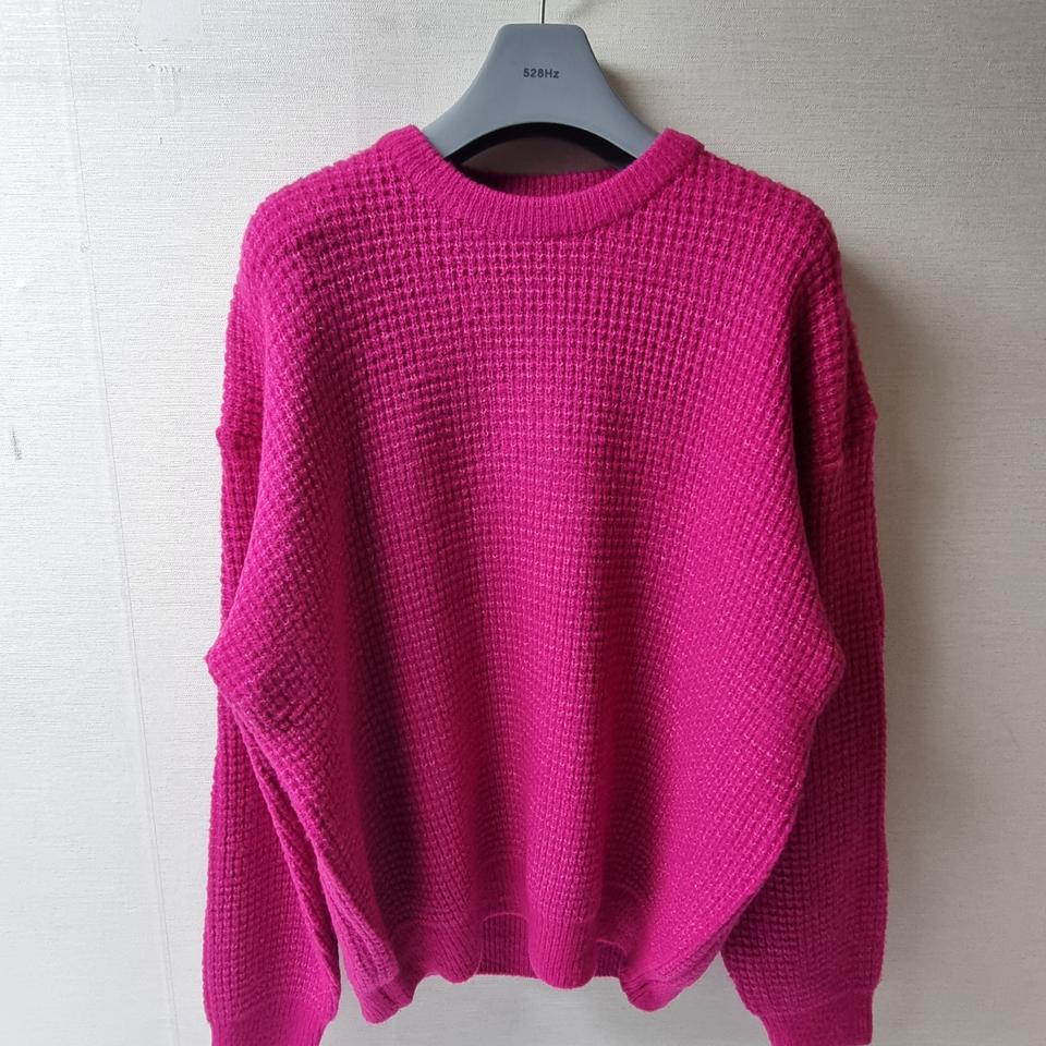 새상품♡ 105 남성 핑크 두터운 하찌짜임 스웨터