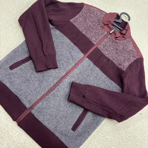 [정품/100] 닥스 남성 집업 와인 b1