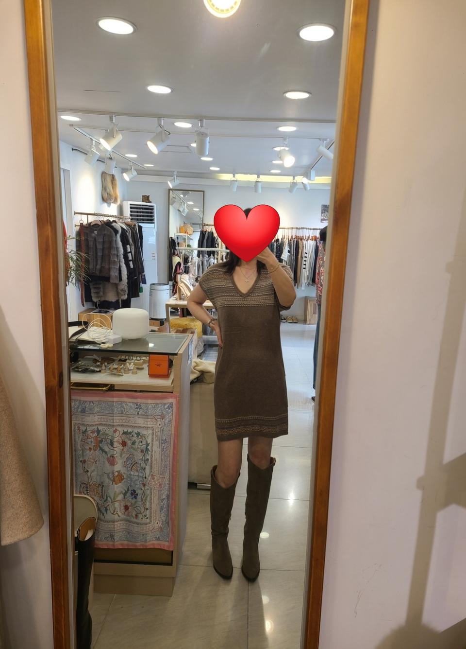 타미힐피거 모 니트 원피스