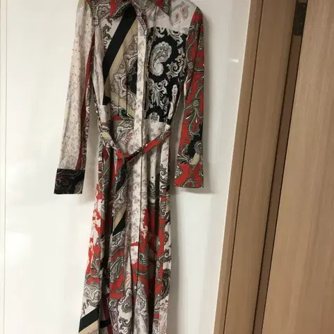 마시모두띠 페이즐리 롱 셔츠원피스 맥시 드레스 에스닉 보호시크 히피