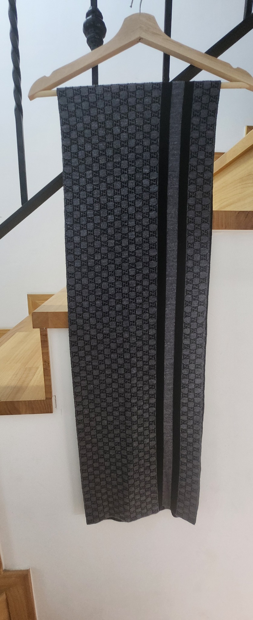 (정품)구찌 GG 투톤 양면 울 머플러 438252