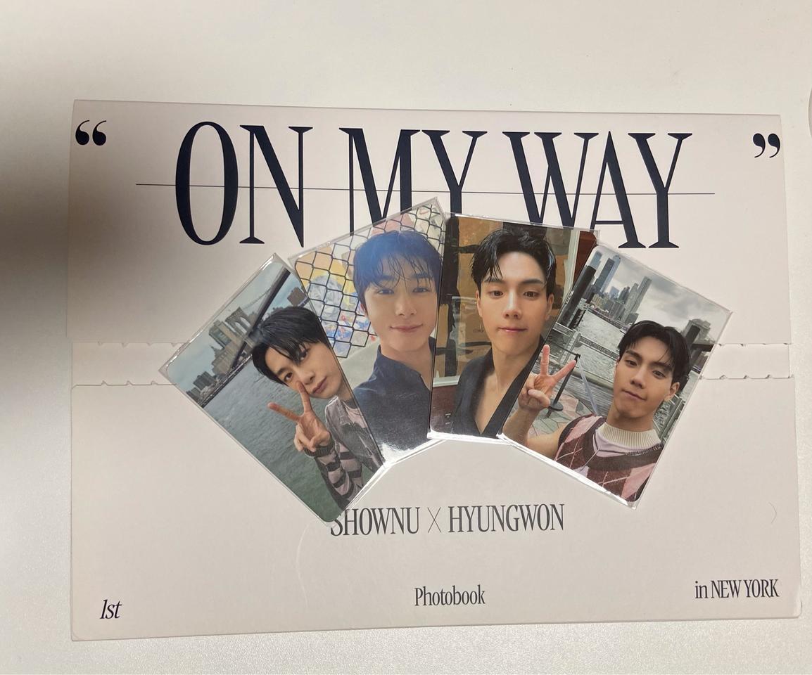 풀셋) 원가이하) 몬스타엑스 셔누 형원 온마이웨이 포토북 포카 양도