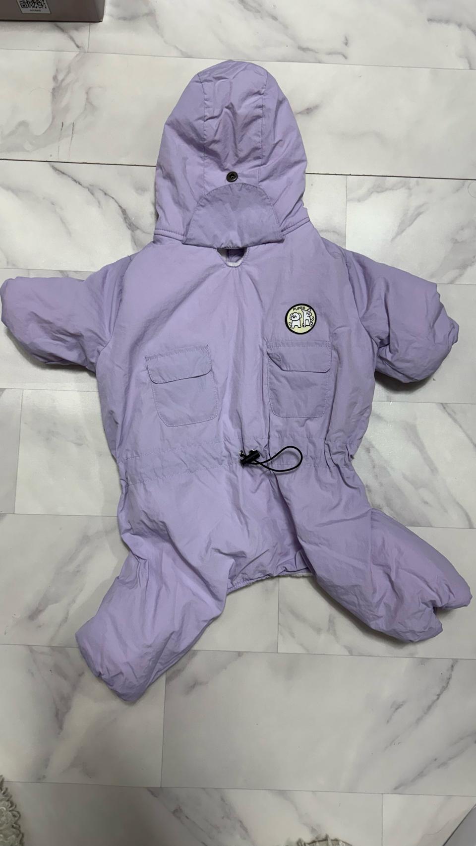 강아지 패딩 올인원