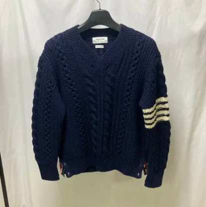 [정가150] [당일배송] 톰브라운 스트라이프 니트 네이비