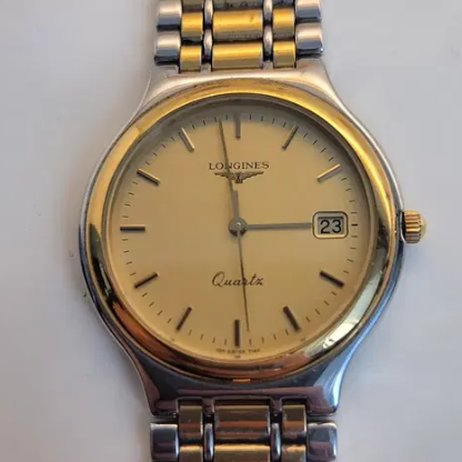 론진 골드플레이트 데이트 18K 옐로우골드