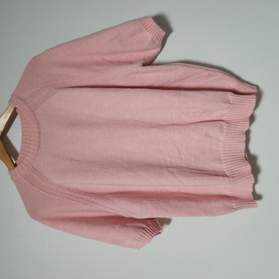 빅사이즈 화사한 반팔 니트