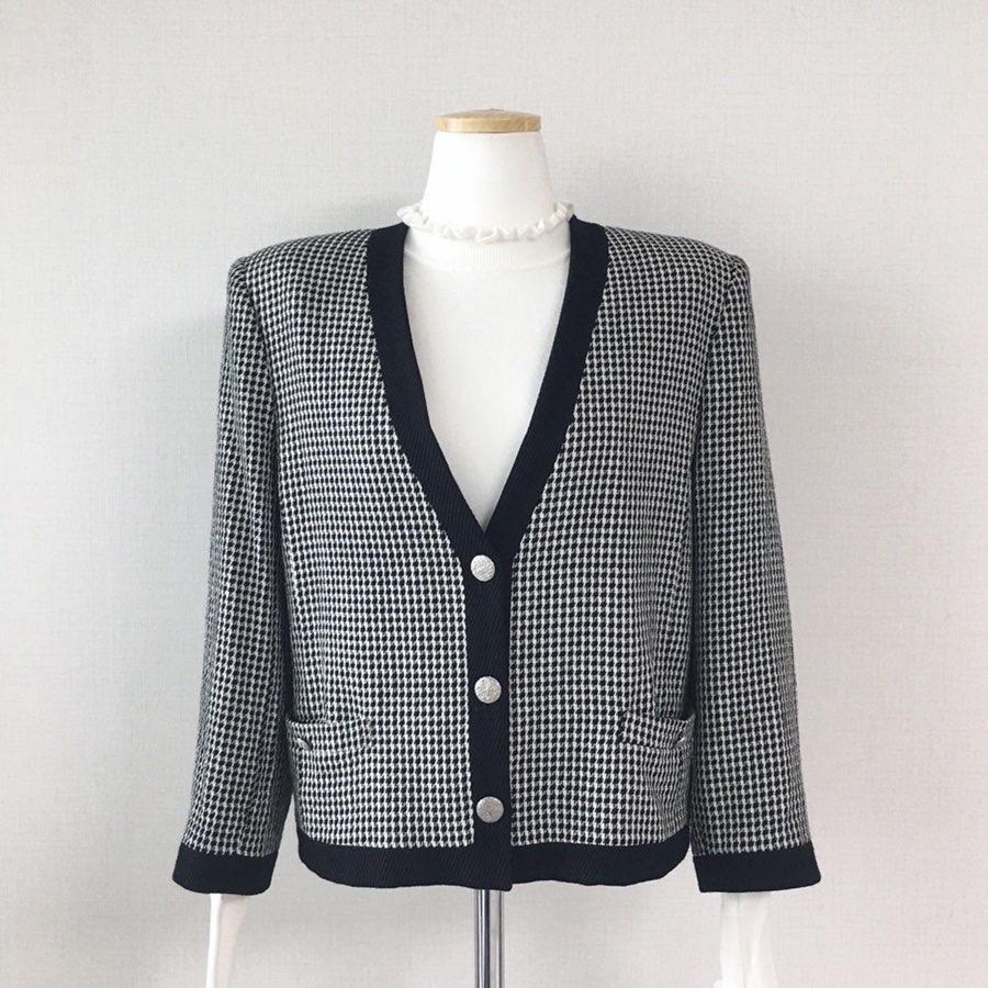 [일본] 울실크 체크자켓