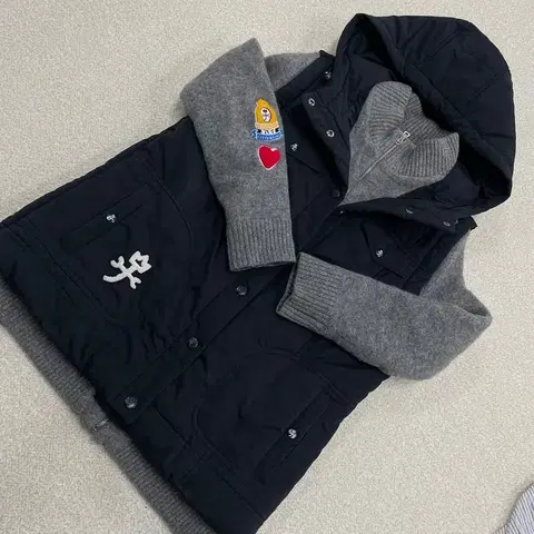 [정품/95] 까스텔바작 여성 니트 패딩점퍼 b6