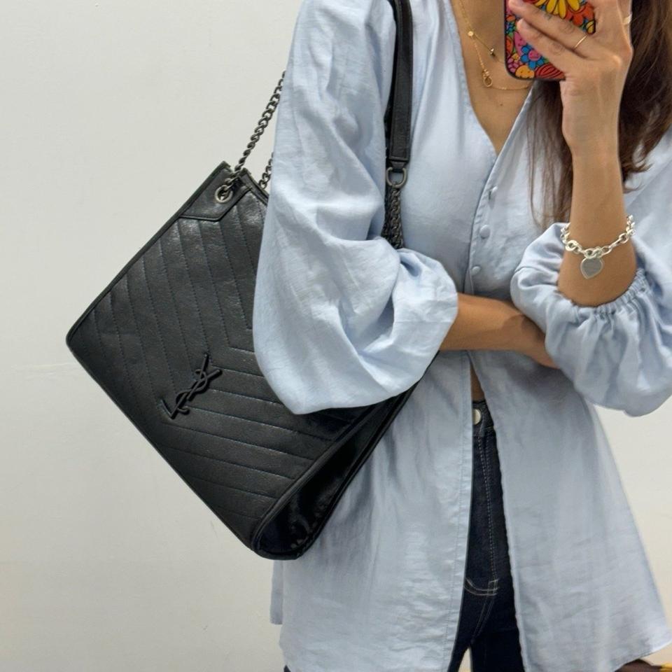 니키 빈티지 가죽 쇼핑백