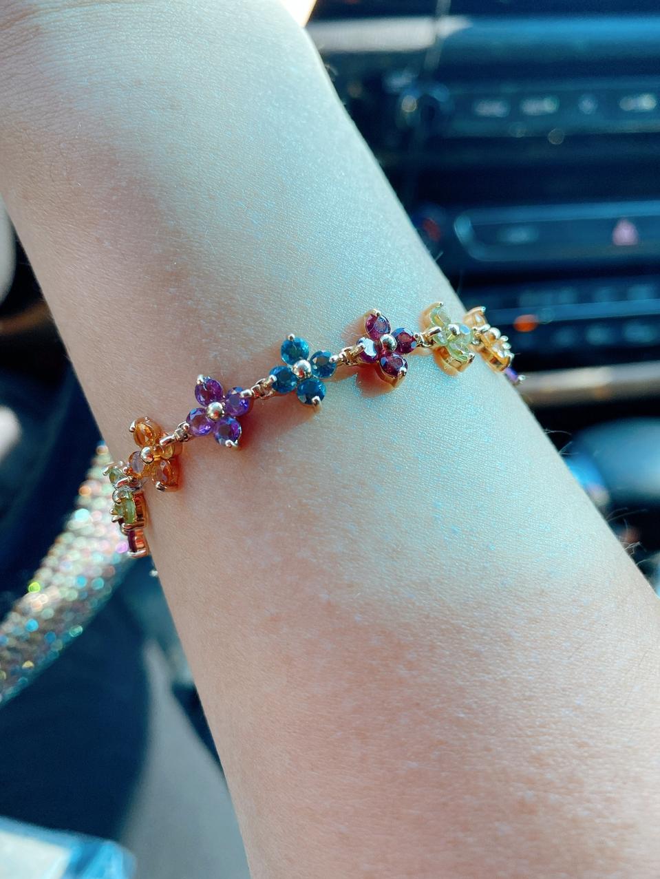 14k 유색보석팔찌