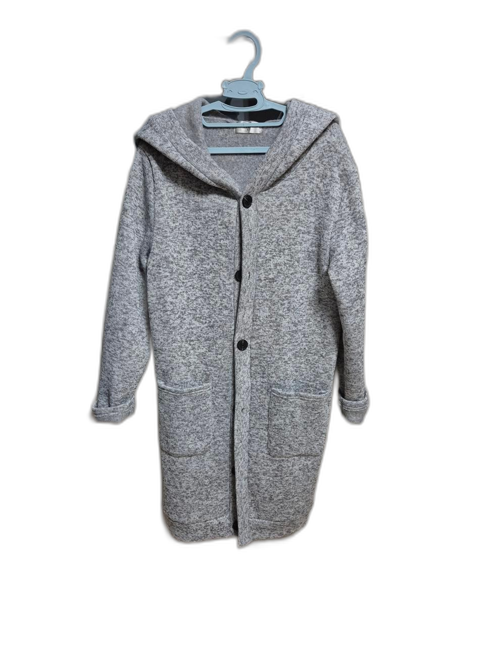 NEARKIN)후드 롱 니트 가디건