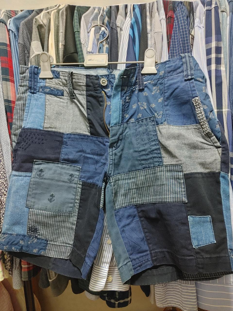 폴로 패치워크 반바지