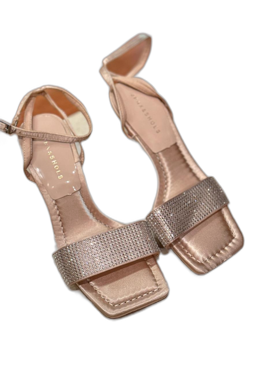 반짝이 스트랩 샌들 구두