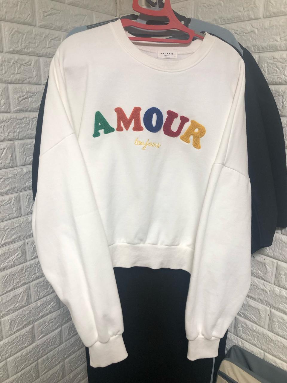 기모 숏 맨투맨