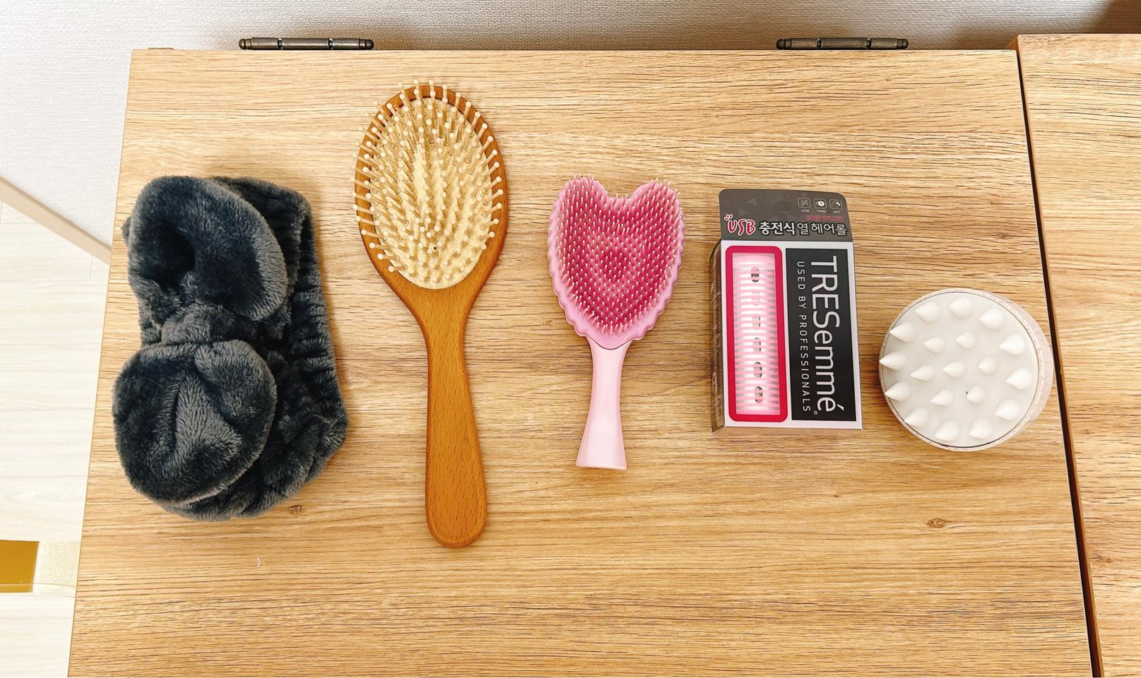 헤어브러쉬,용품 일괄판매(탱글엔젤,jaju,헤어밴드,샴푸브러쉬)