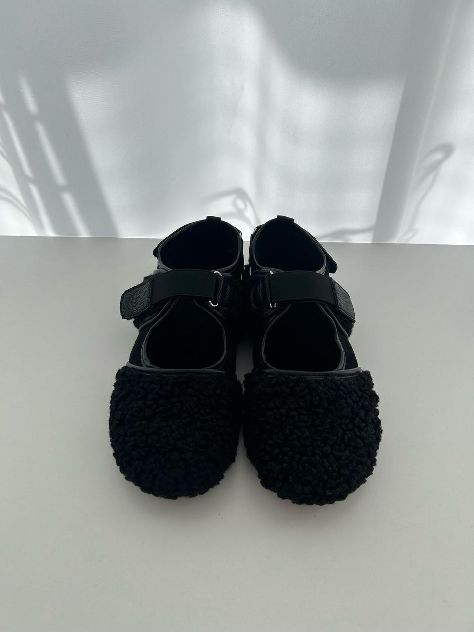 부클 뽀글이 퍼안감 밴딩슈즈 메리제인 운동화 245