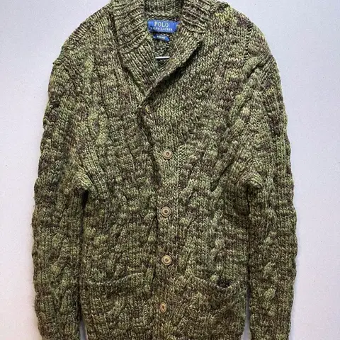 폴로 랄프로렌 꽈배기 케이블 가디건