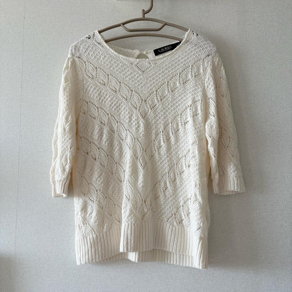 로렌 랄프로렌 크로쉐 네트 탑