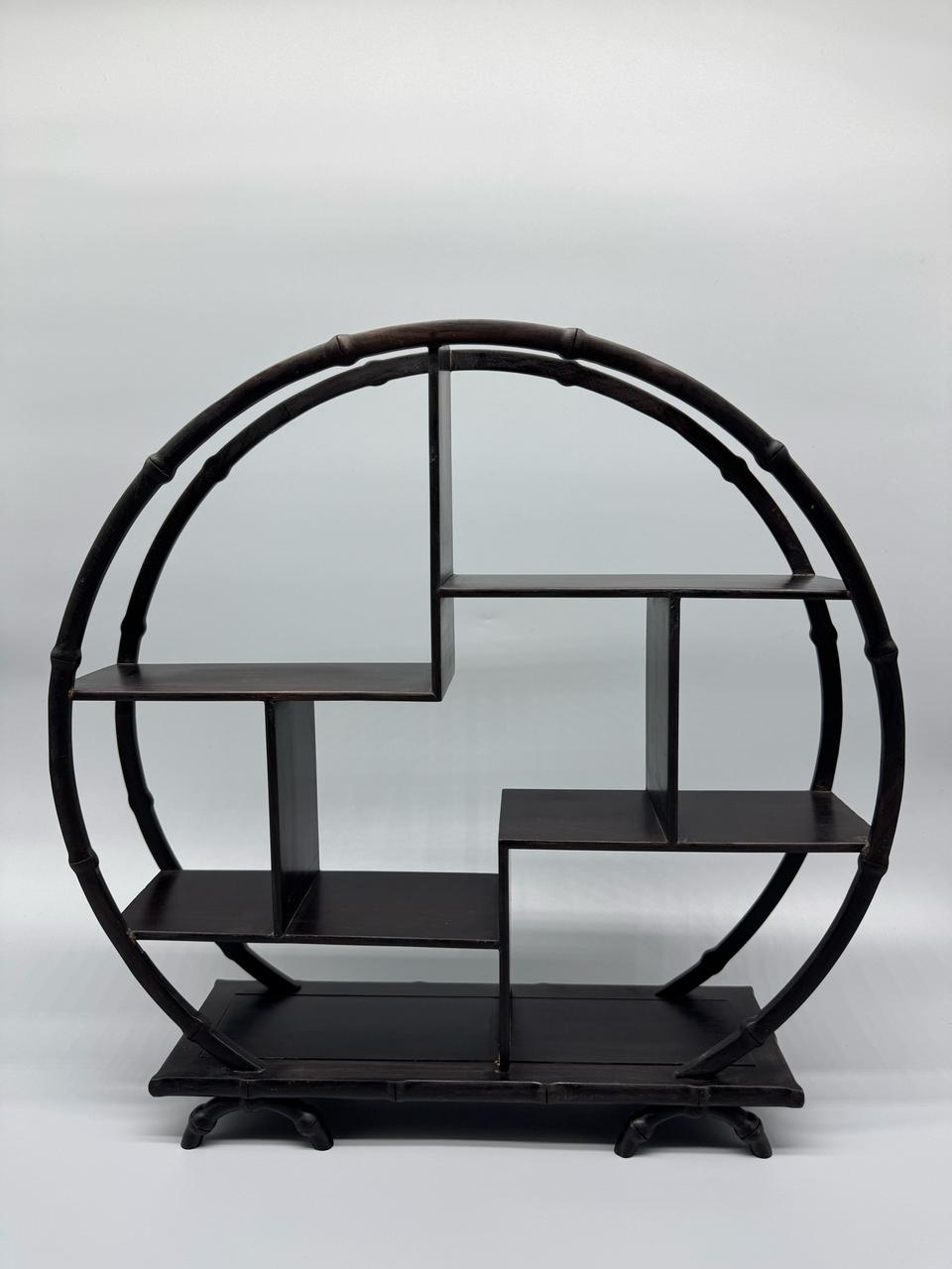 홍목 죽절 미니 장식장