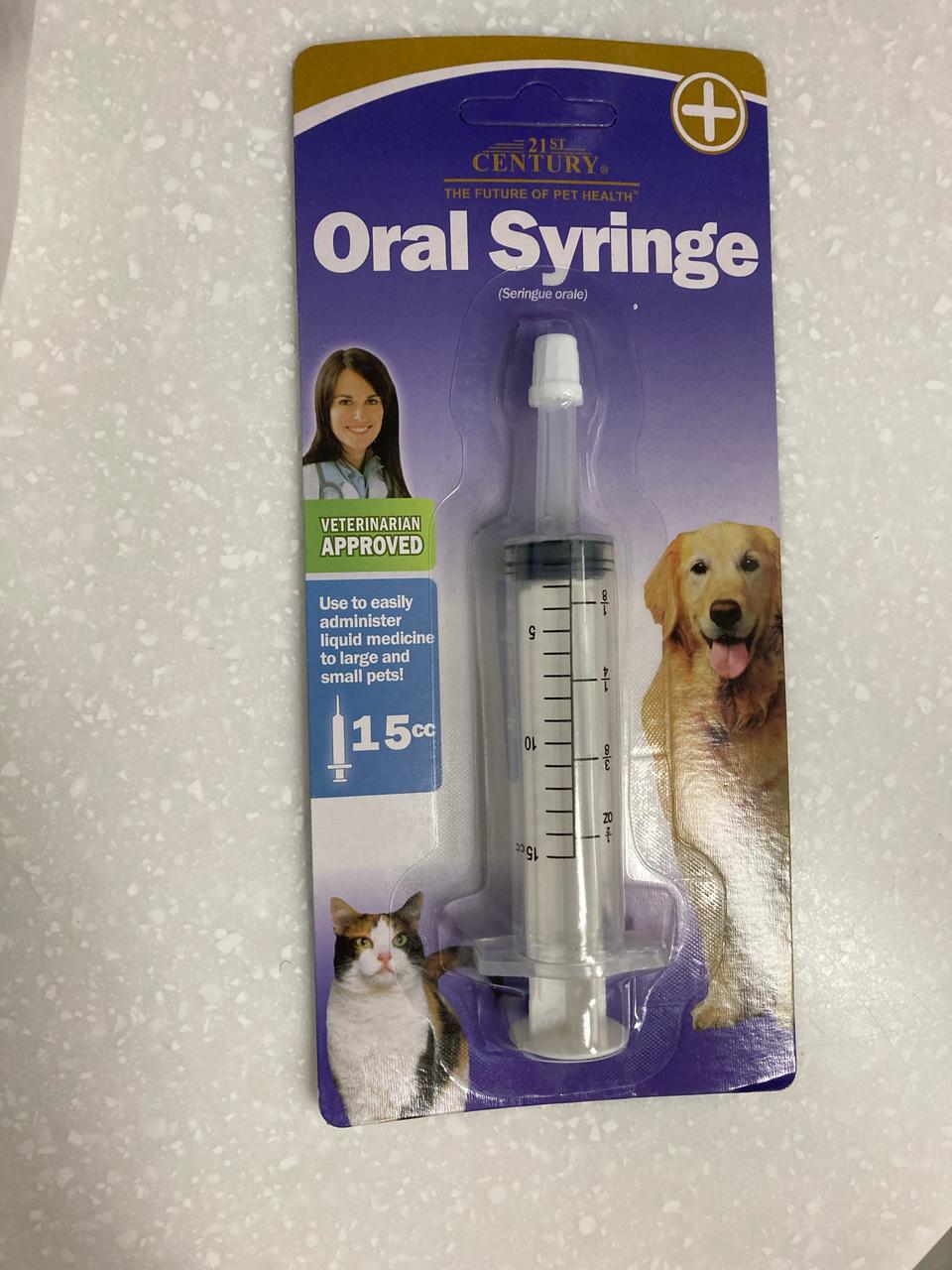 고양이 강아지 경구 주사기 15cc
