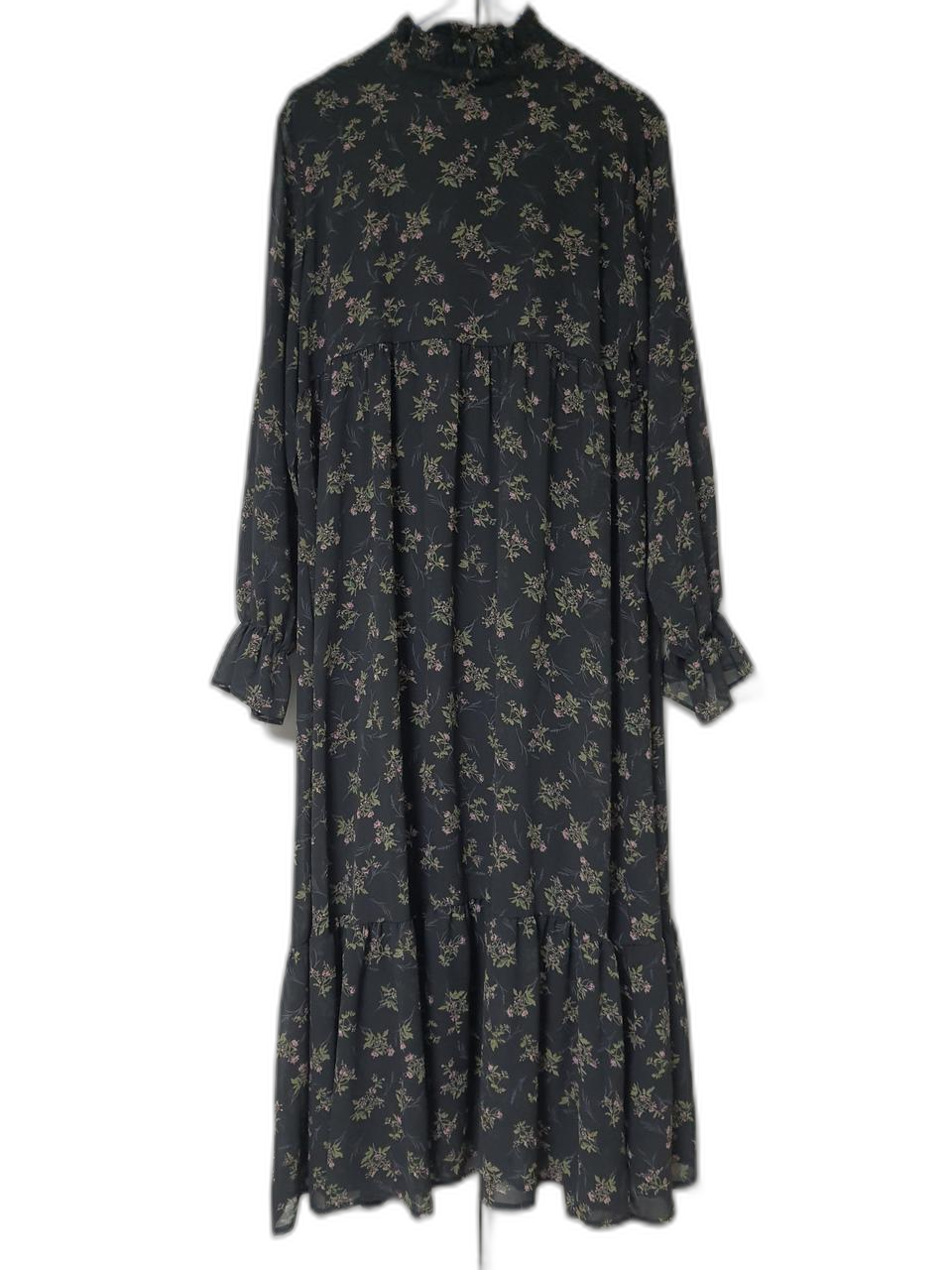 꽃무늬 쉬폰 롱 원피스