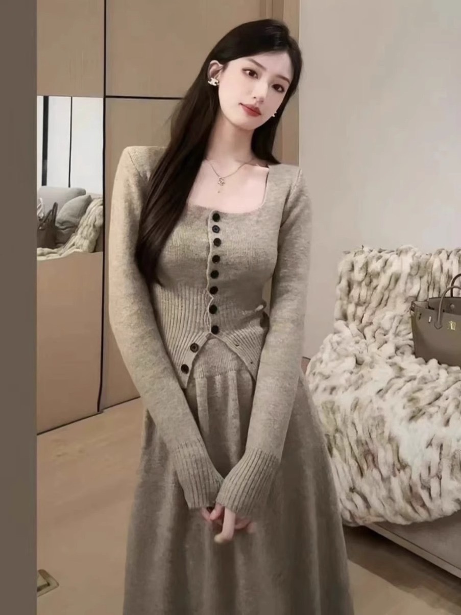 가디건 투피스세트