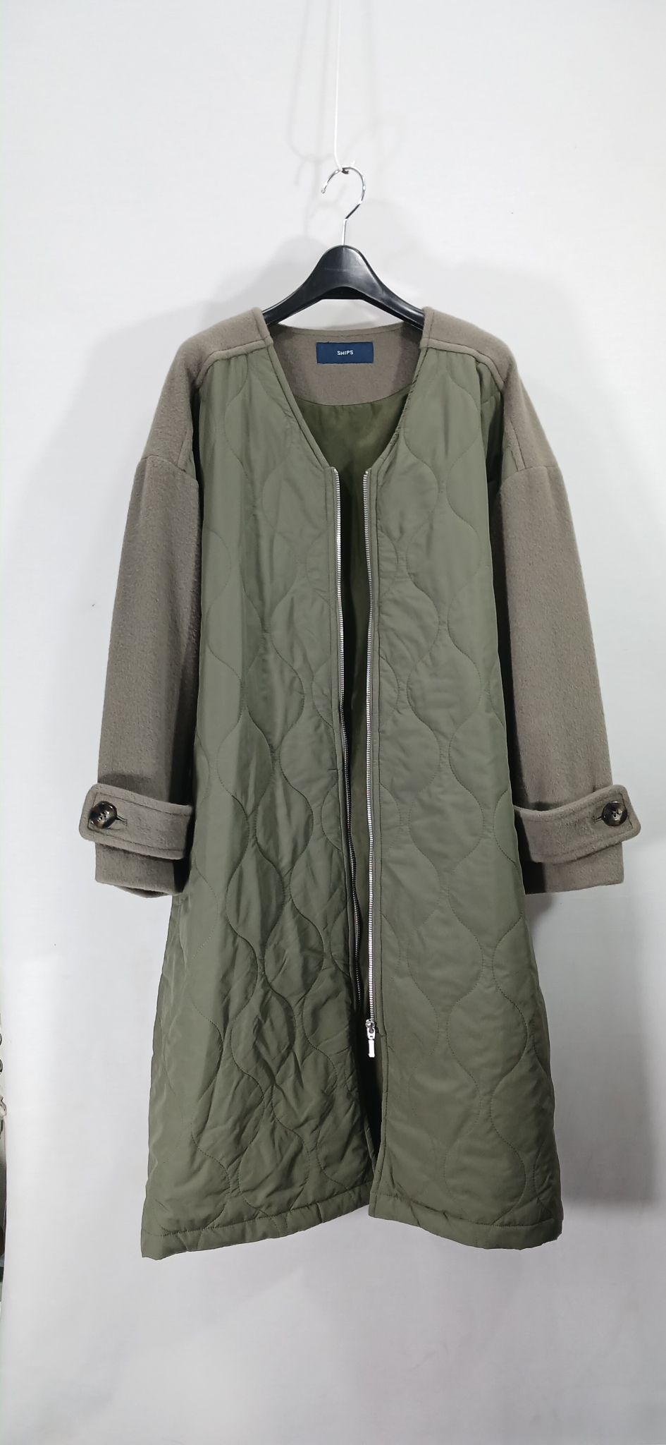 SHIPS 모혼방 퀼팅 경량 코트