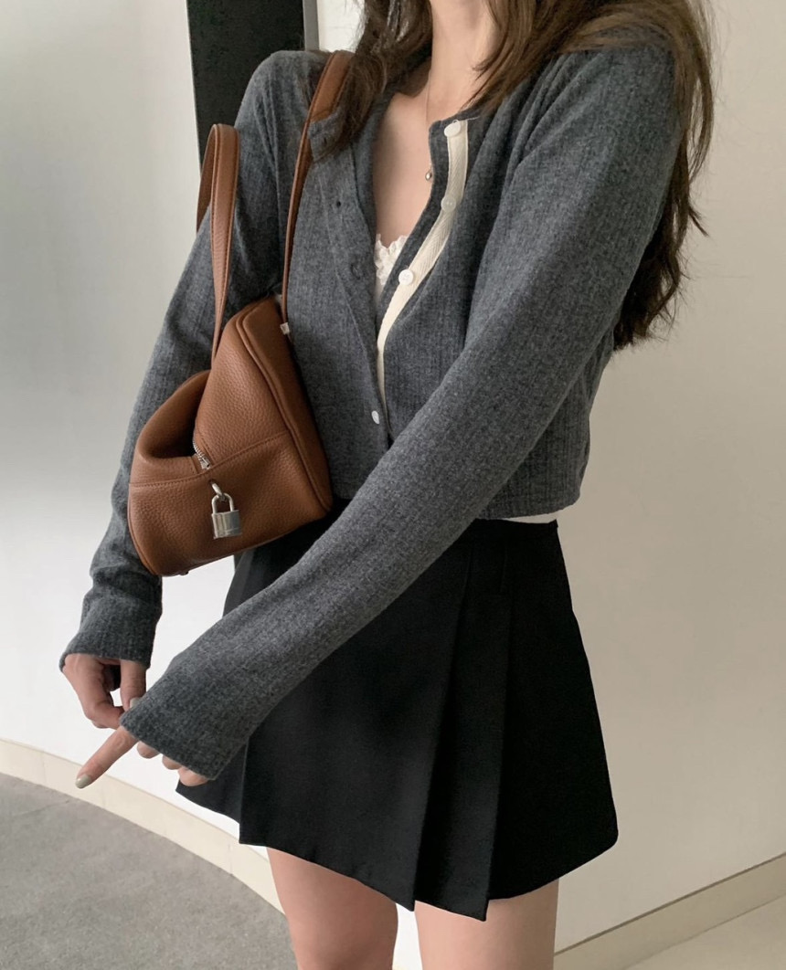 멜라운지 골지가디건 새상품