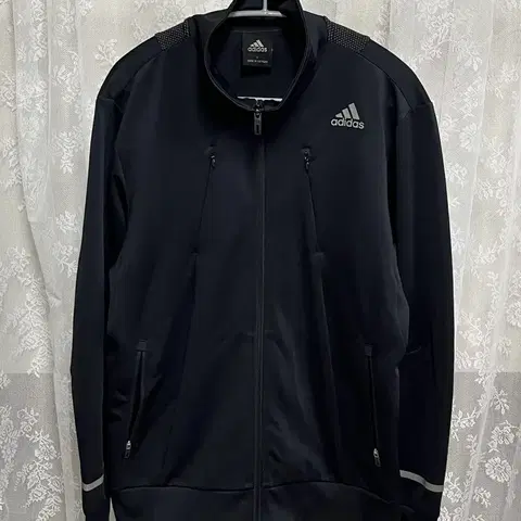 L)아디다스 포모션 블랙 져지 리플렉티브 트랙탑